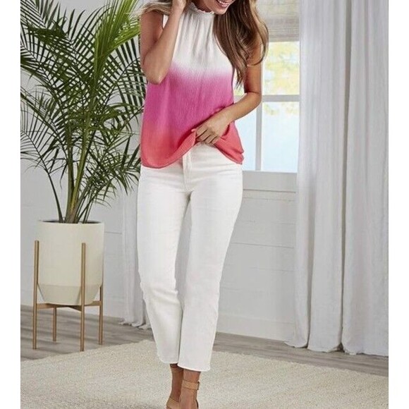 💗Mud Pie Weston Pink Ombre Dip Dye Swing Tank for Women - Size Small, NWT - Picture 2 of 11